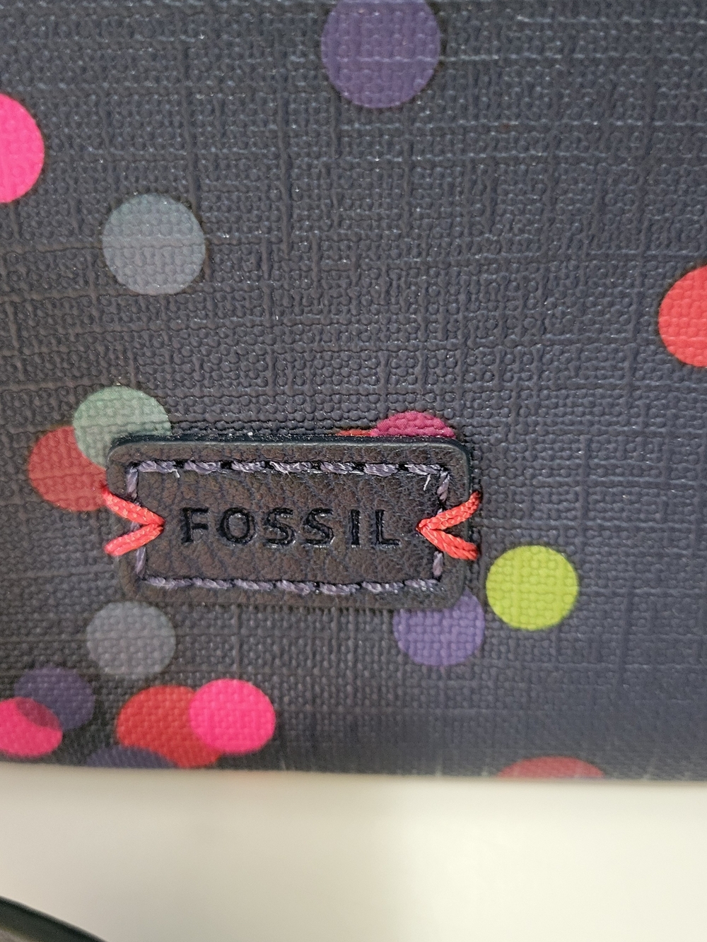 Fossil Navy Confetti Dot Crossbody Bag - Picture 3 of 11